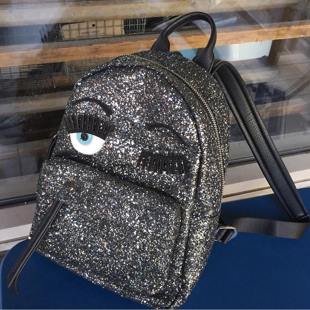 NEW Chiara Ferragni Flirting Gilitter Wink Backpack